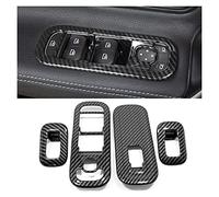 MENGKE abdos Cadre de couverture de la fenêtre intérieur de la fenêtre de la voiture 4pcs convient à Mercedes Benz Une CLA Classer W177 V177 C118 A180 A200 2019 2020 2021(Carbon Fiber)
