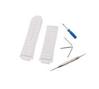 MENGKE Accessoires de montre Bracelet en caoutchouc for hommes compatible avec le bracelet de sport de la série 19 mm * 29 mm Bracelet en caoutchouc de silicone for femmes avec boucle pliante 24 mm(Wh