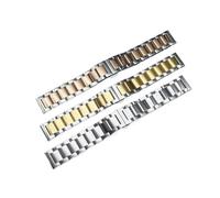 MENGKE Bande de montre Bande en acier inoxydable Montre Bracelet Bracelet en métal 14mm 16mm 18mm 19mm 20mm 21mm 22mm 23mm 23mm 26mm 2 8mm Largeur de la taille(Silver rose gold,19mm)