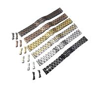 MENGKE Bande de montre en acier inoxydable 12mm 14mm 16mm 18mm 19mm 20mm 21mm 22mm 23mm 23mm 23mm Bracelet de bracelet d'extrémité courbée(Silver gold,24mm)