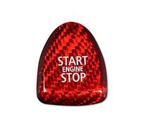 MENGKE Bouton de démarrage de la fibre de carbone Bouton d'arrêt Butter Cover Cover Cover Sticker Compatible With Mini Cooper F54 F55 F56 F57 F60 F60 Accessoires(White)