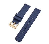 MENGKE Bracelet De Montre 18mm 20mm 22mm, Nouveau Design, Bracelets De Montre En Caoutchouc Fluoré À Dégagement Rapide For Montres Intelligentes(Blue Gold,22mm)