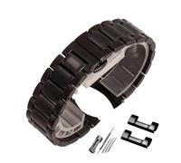 MENGKE Bracelet De Montre En Acier Inoxydable, Extrémité Incurvée, En Métal, 14mm, 15mm, 16mm, 17mm, 18mm, 19mm, 20mm, 21mm, 22mm, 23mm, 24mm(Black,15mm)