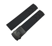 MENGKE Bracelet de Montre en Caoutchouc et Silicone, 20mm, Noir, Bleu, Orange, Boucle Pliante, étanche, Compatible avec la Montre Tissot PRS516 T044(Black Black_20mm)