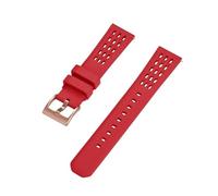 MENGKE Bracelet De Montre En Caoutchouc Fluoré À Dégagement Rapide, 20mm 22mm, Nouveau Design, Poreux, Ventilé, Bracelet De Montre En Caoutchouc FKM(Red Rose Gold,22mm)