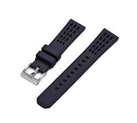 MENGKE Bracelet De Montre En Caoutchouc Fluoré À Structure Poreuse 20mm 22mm, Nouveau Design, Bracelets De Montre En Caoutchouc FKM À Dégagement Rapide(Black 1,20mm)
