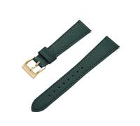 MENGKE Bracelet De Montre en Cuir Cousu Vintage À Dégagement Rapide, Bracelets De Montre en Cuir 18mm 19mm 20mm 21mm 22mm 23mm 24mm(Green Gold_18mm)