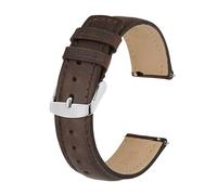MENGKE Bracelet De Montre En Cuir Matériau Souple Bracelet 14mm 16mm 18mm 19mm 20mm 21mm 22mm 23mm 24mm Bracelets De Montre À Dégagement Rapide(Brown,16mm)