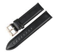 MENGKE Bracelet De Montre En Cuir Véritable De Qualité 13mm 14mm 16mm 17mm 18mm 19mm 20mm Bracelets De Montre Compatibles Avec DW(Black-A-RG,18mm)