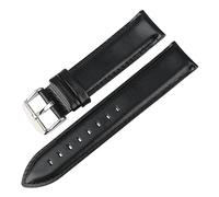 MENGKE Bracelet De Montre En Cuir Véritable De Qualité 13mm 14mm 16mm 17mm 18mm 19mm 20mm Bracelets De Montre Compatibles Avec DW(Black-A-Silver,12mm)