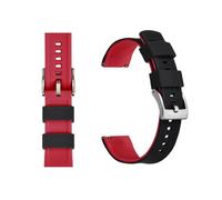 MENGKE Bracelet De Montre En Silicone 20mm 22mm, Bracelet De Montre En Caoutchouc À Dégagement Rapide For Hommes Et Femmes, Bracelet De Remplacement Étanche(Black Red 1,20mm)
