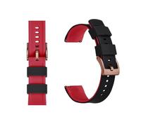 MENGKE Bracelet De Montre En Silicone 20mm 22mm, Bracelet De Montre En Caoutchouc À Dégagement Rapide For Hommes Et Femmes, Bracelet De Remplacement Étanche(Black Red 4,22mm)