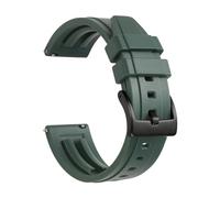 MENGKE Bracelet de montre en Silicone, en caoutchouc, à dégagement rapide, 18mm, 19mm, 20mm, 21mm, 22mm, 24mm, étanche, accessoires de montres de plongée for hommes(Green 2,21mm)