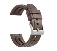 MENGKE Bracelet de montre en Silicone, en caoutchouc, à dégagement rapide, 18mm, 19mm, 20mm, 21mm, 22mm, 24mm, étanche, accessoires de montres de plongée for hommes(Brown 1,24mm)
