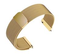 MENGKE Bracelet De Montre Magnétique Milanais En Acier Inoxydable, Bracelet De Remplacement En Maille Métallique Compatible Avec La Montre Huawei GT3 16 Mm 18 Mm 20 Mm 22 Mm(Gold,15mm)