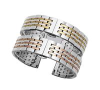 MENGKE Bracelet en acier inoxydable bracelet en acier inoxydable bracelet en acier inoxydable 12mm 14mm 16mm 17mm 18mm 19mm 20mm 21mm 22mm 23mm de 23mm(Silver gold,17mm)