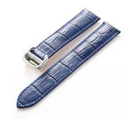 MENGKE Bracelet En Cuir Compatible Avec Cartier Tank Solo, En Cuir De Vache, 22mm, For Hommes Et Femmes, Boucle Pliante, Accessoires De Bracelet De Montre(Blue,13mm)