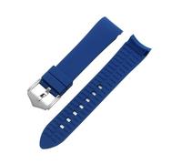 MENGKE Bracelet En Silicone Souple For Hommes, Arc Incurvé, Caoutchouc, Bracelet De Montre, Sport, Étanche, Accessoire De Montre, 18mm, 20mm, 22mm, 24mm(Blue,18mm)