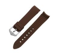 MENGKE Bracelet En Silicone Souple For Hommes, Arc Incurvé, Caoutchouc, Bracelet De Montre, Sport, Étanche, Accessoire De Montre, 18mm, 20mm, 22mm, 24mm(Brown,18mm)