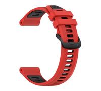 MENGKE Bracelet en silicone sport bicolore compatible avec Garmin Forerunner 965 955 Solar 945 935 745 22 mm Bracelet de rechange for bracelet de montre(Red Black,For Forerunner 945)