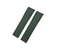 MENGKE Bracelets de montre en caoutchouc et Silicone, 19mm, 20mm, 21m, compatibles avec Longines Hydroconquest L3.781 L3 41mm 43mm, cadran Conquest, bracelet de montre étanche(Green_19MM_WITH LETTERS)