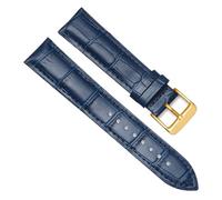 MENGKE Bracelets De Montre en Cuir Véritable, 16mm, 18mm, 20mm, 22mm, 24mm, Bracelet De Montre, Boucle Ardillon en Acier, Bracelet De Ceinture(Blue-G_16mm)