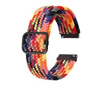 MENGKE Bracelets De Montre En Nylon Extensible, 18mm, 19mm, 20mm, 22mm, Ceinture De Remplacement For Montre Intelligente Avec Barre À Ressort À Dégagement Rapide(Rainbow-B,18mm)