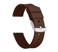 MENGKE Bracelets De Montre En Silicone 20mm 22mm, Bracelets De Montre En Caoutchouc À Grain Planaire À Dégagement Rapide(Brown,20mm)