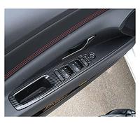 MENGKE Compatible With Hyundai Elantra Avante 2021 2022 Intérieur abdos Cadre de couverture de boutons de fenêtre de fenêtre de la fibre de carbone 4pcs