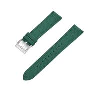 MENGKE Nouveau Bracelet De Montre En Cuir Véritable À Dégagement Rapide 20mm 22mm Bracelets De Montre For Bracelet Accessoires De Montre(DarkGreen Silver,20mm)
