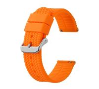 MENGKE Nouveau Bracelet De Montre en Silicone 18mm 20mm 22mm Bracelet De Montre for Hommes Femmes Bracelet De Remplacement À Dégagement Rapide Ceinture De Montre Étanche(Orange_22mm)