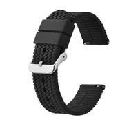 MENGKE Nouveau Bracelet De Montre en Silicone 18mm 20mm 22mm Bracelet De Montre for Hommes Femmes Bracelet De Remplacement À Dégagement Rapide Ceinture De Montre Étanche(Black_22mm)