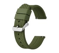 MENGKE Nouveau Bracelet De Montre en Silicone 18mm 20mm 22mm Bracelet De Montre for Hommes Femmes Bracelet De Remplacement À Dégagement Rapide Ceinture De Montre Étanche(Army Green_22mm)