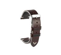 MENGKE Nouvelle Bracelet de Montre en Cuir de Cire à Huile de 18mm 20mm 22mm Vintage Watch Bandeau Noir Blue Brown Disponible Accessoires de Montre à la Main(Red Brown_20mm)