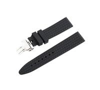 MENGKE Nouvelle Bracelet En Caoutchouc De Haute Qualité 21mm 23mm De Silicone De Silicone De Plongée Noire Compatible Avec Chopard(Silver buckle,23mm)