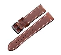 MENGKE Vintage Véritable Watchbands de montre 7 couleurs ceinture 18mm 20mm 22mm 22mm Femmes Femmes Hommes Cowhide Watch Band Bande Accessoires(Dark Brown Black,20mm)