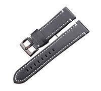 MENGKE Vintage Véritable Watchbands de Montre 7 Couleurs Ceinture 18mm 20mm 22mm 22mm Femmes Femmes Hommes Cowhide Watch Band Bande Accessoires(Blue Black Clasp_18mm)