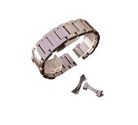 MENGKEG 18mm 19mm 20mm 21mm 22mm 23mm 24mm Argent Noir Bracelets De Montre En Acier Inoxydable Poli Bracelets De Montre Bracelet Bracelet Extrémités Incurvées Libres(Silver,24mm)