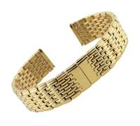 MENGKEG Accessoires De Montre Professionnels Compatibles Avec La Série Longines L4 Femmes Hommes Bracelet En Acier Inoxydable Massif Épaisseur Du Bracelet 13 18 20 22mm(Gold,13mm with L0G0)