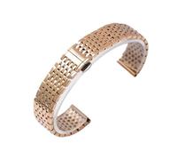 MENGKEG Accessoires De Montre Professionnels Compatibles Avec La Série Longines L4 Femmes Hommes Bracelet En Acier Inoxydable Massif Épaisseur Du Bracelet 13 18 20 22mm(Rose,22mm with L0G0)