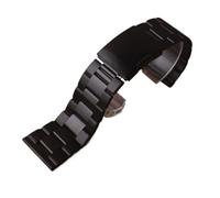 MENGKEG Bracelet De Montre Bracelets 18mm 20mm 22mm 24mm 26mm 28mm 30mm Bracelets De Montre En Acier Inoxydable For Hommes Compatible Avec Diesel Noir Argenté Métal Massif(Black,22mm)