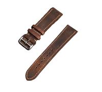 MENGKEG Bracelet De Montre En Cuir Marron Fait À La Main 20 22 18MM Bracelet En Cuir De Première Couche De Style Antique Doux For Hommes Et Femmes(C color,22MM)