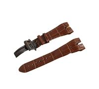 MENGKEG Bracelet De Montre En Cuir Véritable De 26 Mm Spécial Compatible Avec Le Bracelet De La Série Roger Dubuis(Brown Black Buckle)