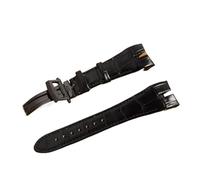 MENGKEG Bracelet De Montre En Cuir Véritable De 26 Mm Spécial Compatible Avec Le Bracelet De La Série Roger Dubuis(Black Black Buckle)