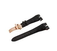 MENGKEG Bracelet De Montre En Cuir Véritable De 26 Mm Spécial Compatible Avec Le Bracelet De La Série Roger Dubuis(Black Rose Buckle)
