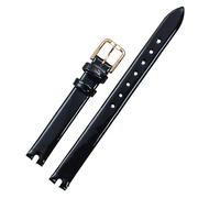 MENGKEG Bracelet En Cuir For Femme Compatible Avec La Série Tissot 1853 T003209A Bracelet À Boucle Ardillon 10 Mm Bracelet De Montre For Femme Accessoires De Montre(Black with gold)