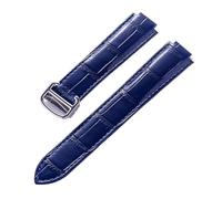 MENGKEG Compatible Avec La Montre Blue Balloon En Cuir Avec Bracelet En Cuir De Veau For Homme Et Femme, Grande, Moyenne Et Petite.(Dark blue,18X10mm)