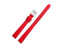 MENGKEG Compatible Avec Les Bracelets Fossiles Petit Bracelet 6mm 8mm 10m 12mm Bracelet De Montre Avec Boucle En Acier Inoxydable Noir Violet Rouge(Red,10mm silver clasp)