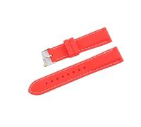 MENGKG Regarder la bande 18mm 20mm 22mm 22mm Silicone caoutchouc Sport Sport for Zwart Bay Kaki Navy Field Homme Femme Bracelet Bracelet Bracelet Montre Accessoires(Red-Silver,20mm)