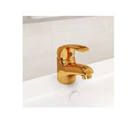 vidaXL Mitigeur de lavabo Doré 13x10 cm